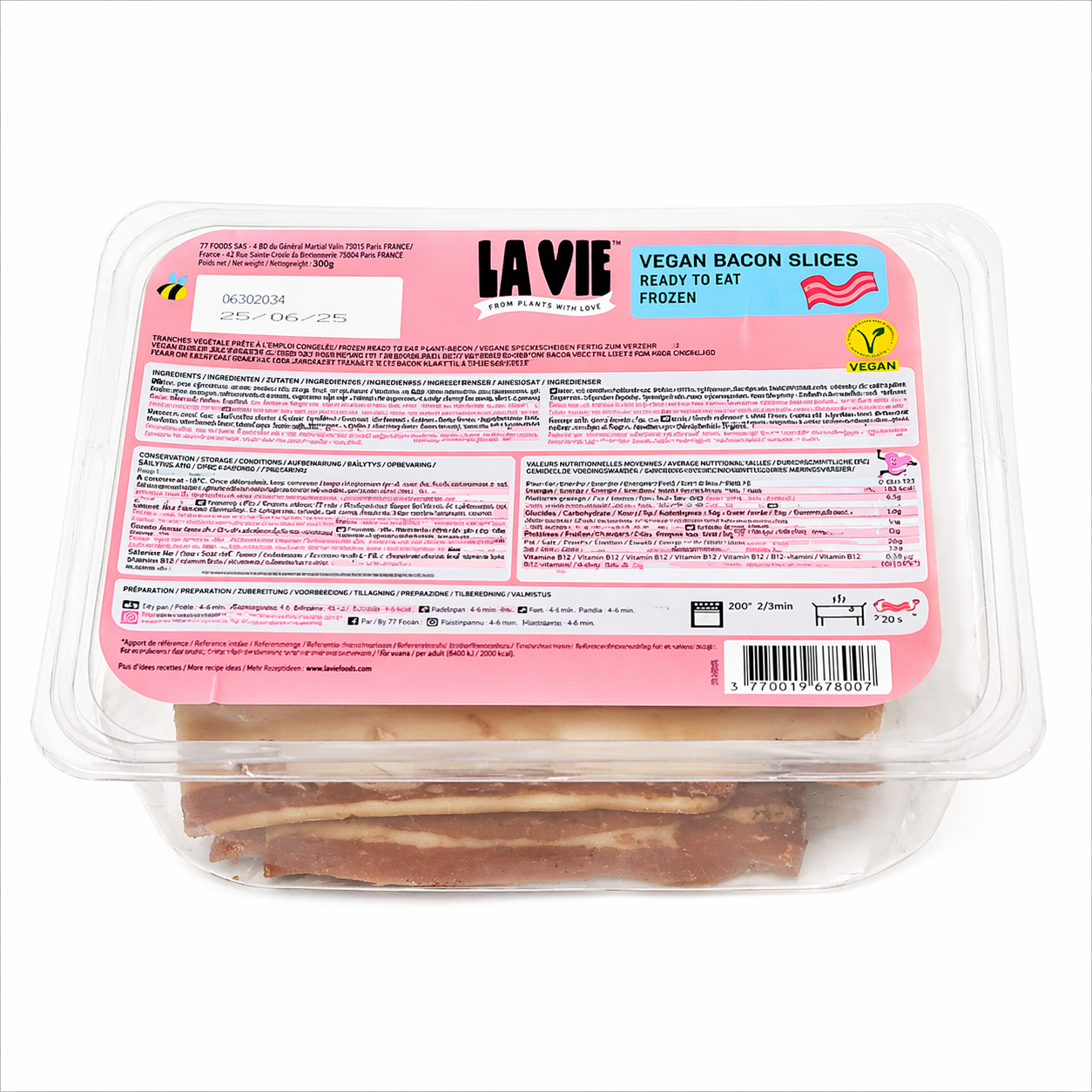 Frozen Vegan Bacon Rashers