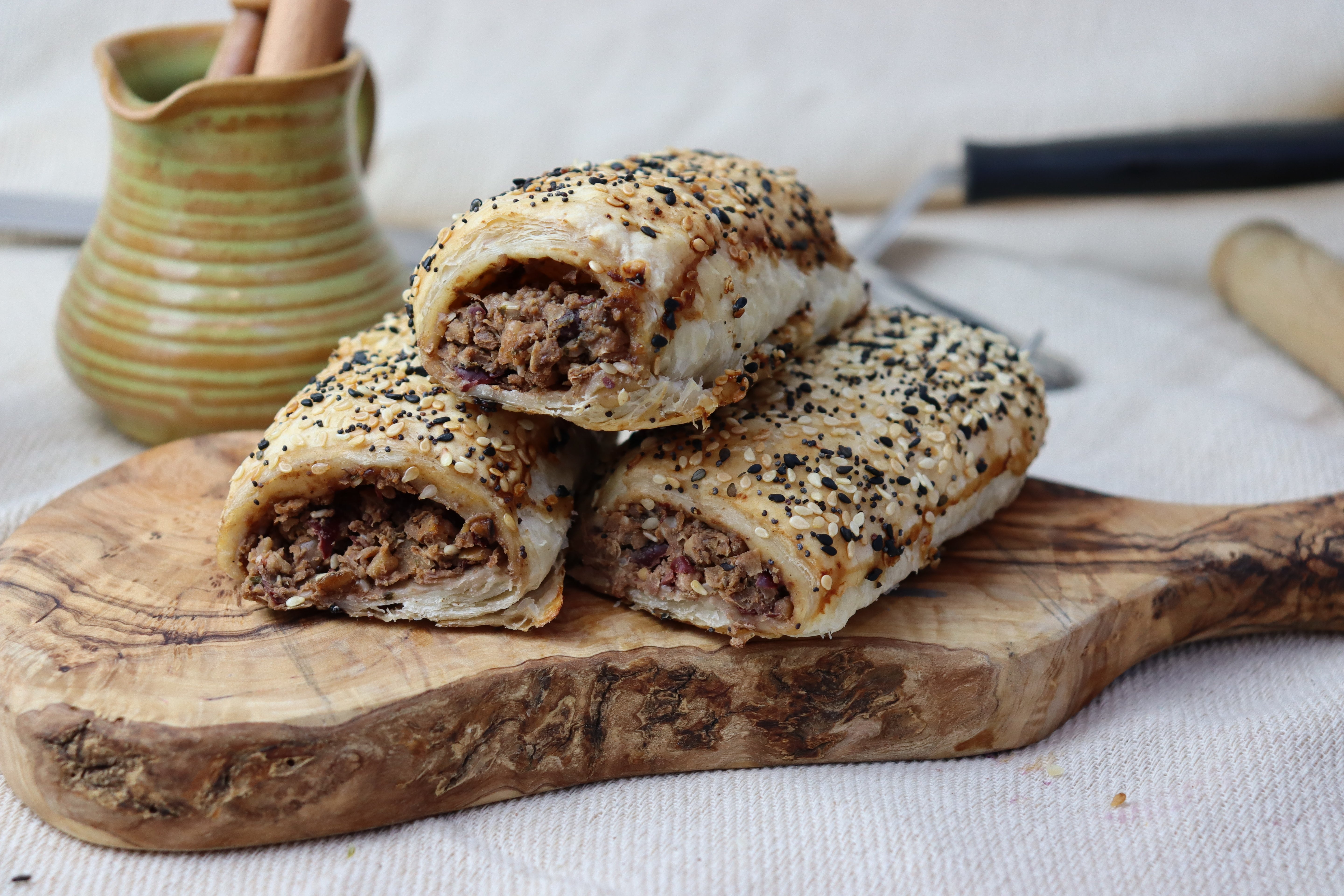 Coburn and Baker - Fresh Bean, Sage, Walnut Roll (vegan)