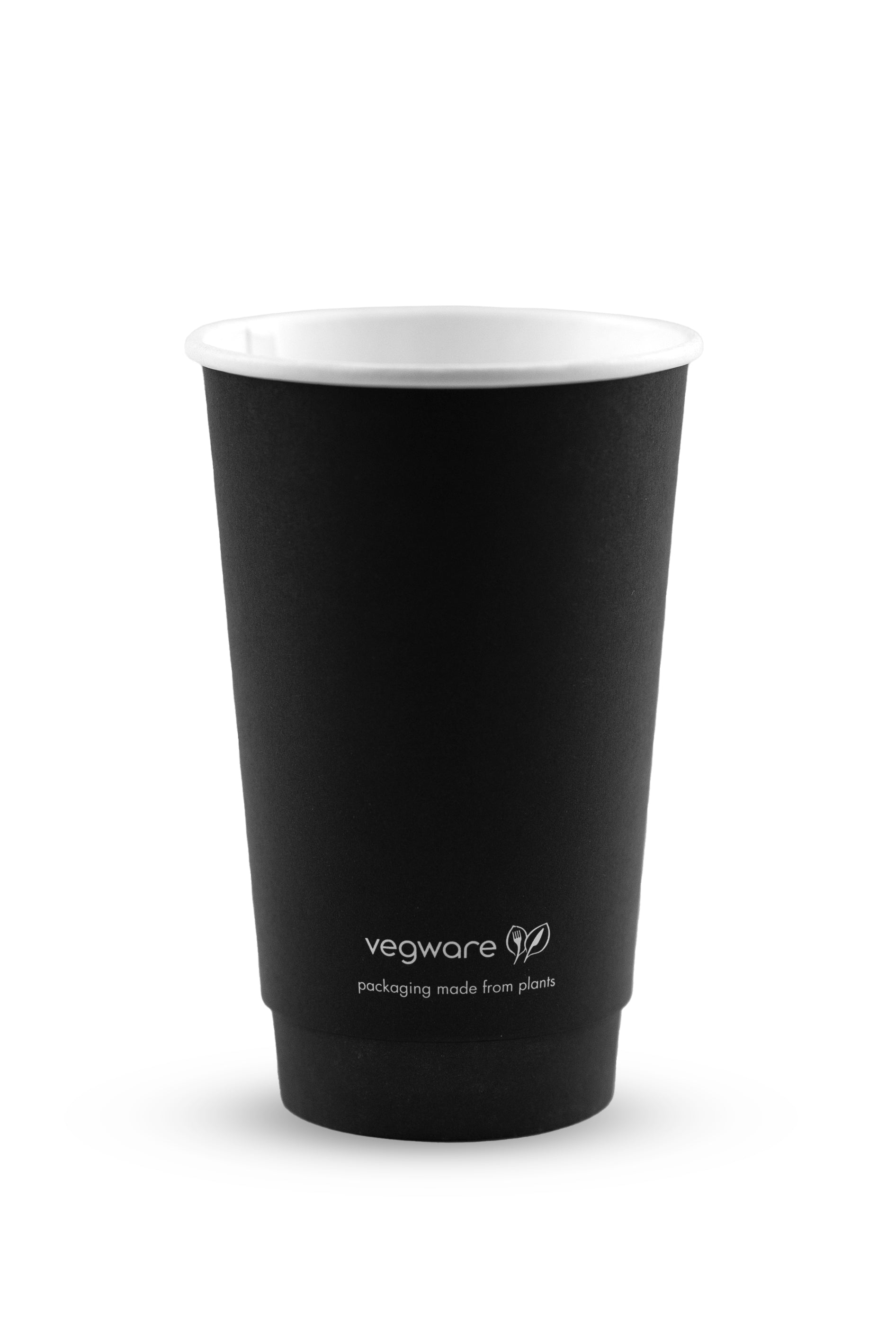 Coffee Cup 16oz Black Vegware Double Wall