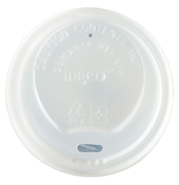 Coffee Cups White Lids 8oz Compostable