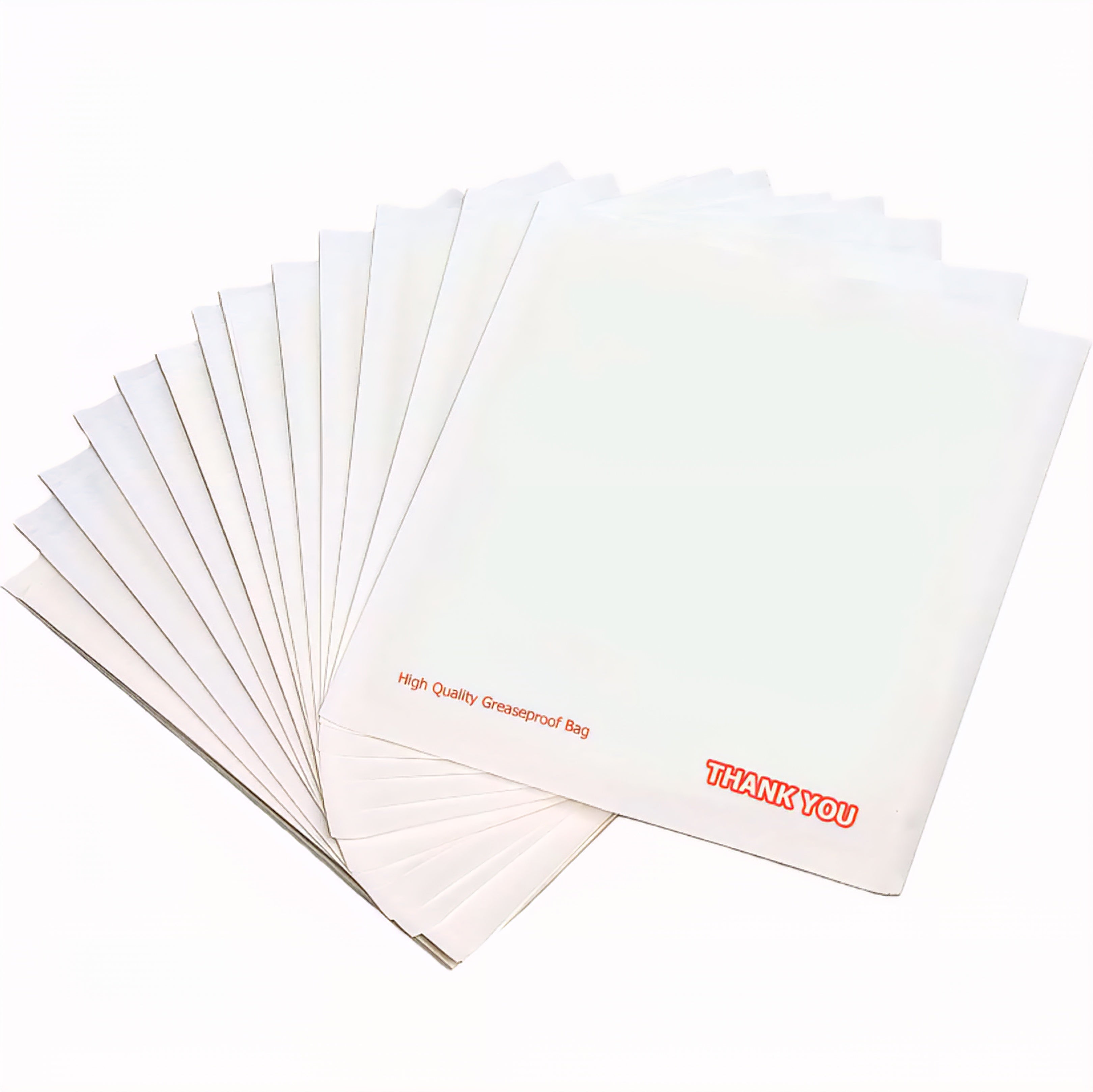 Bags White Printed Thank you Grease Res