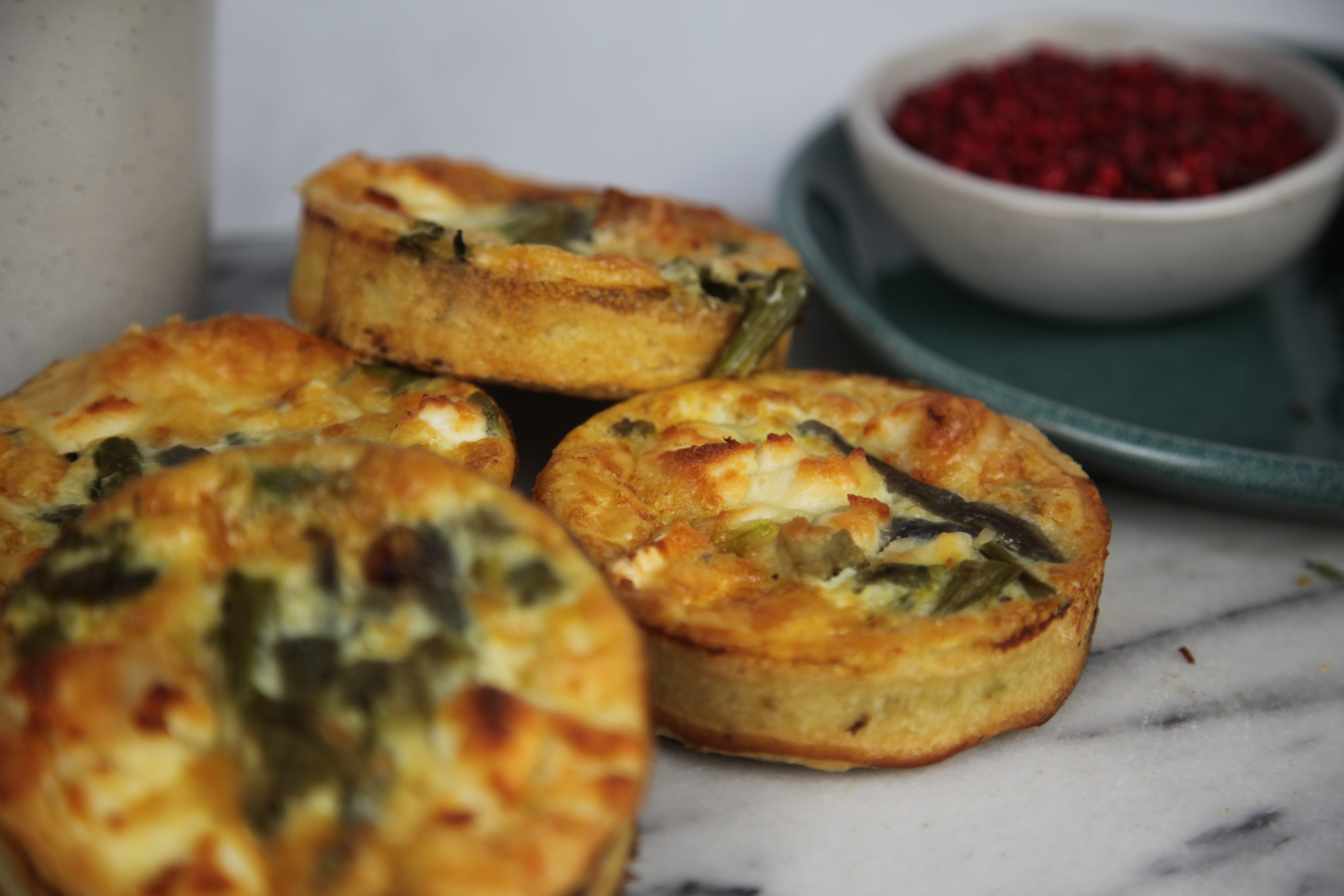 Gluten Free G Cheese Asparagus Quiches