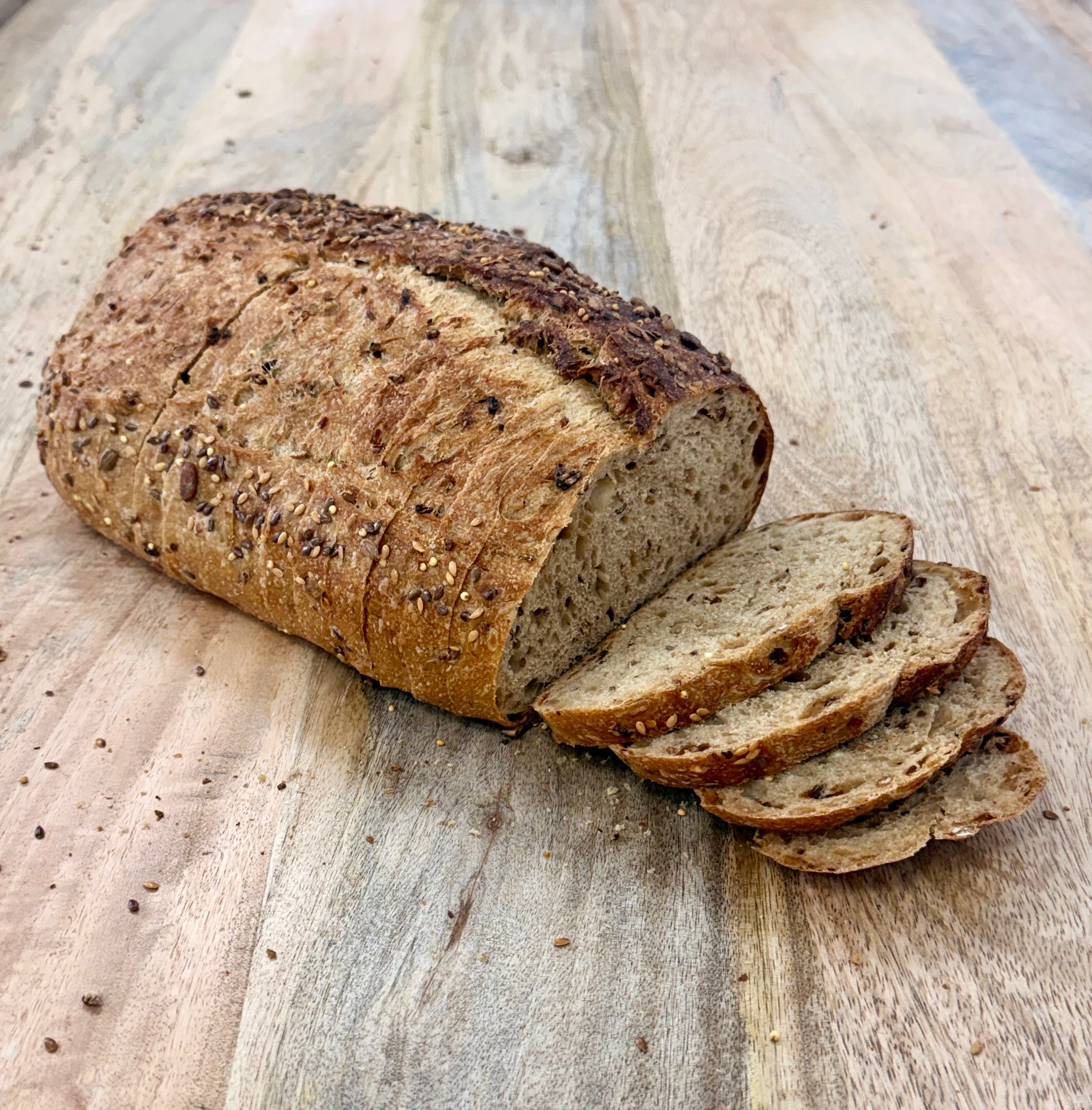 Coburn and Baker - Multiseed Sourdough Bread Sliced