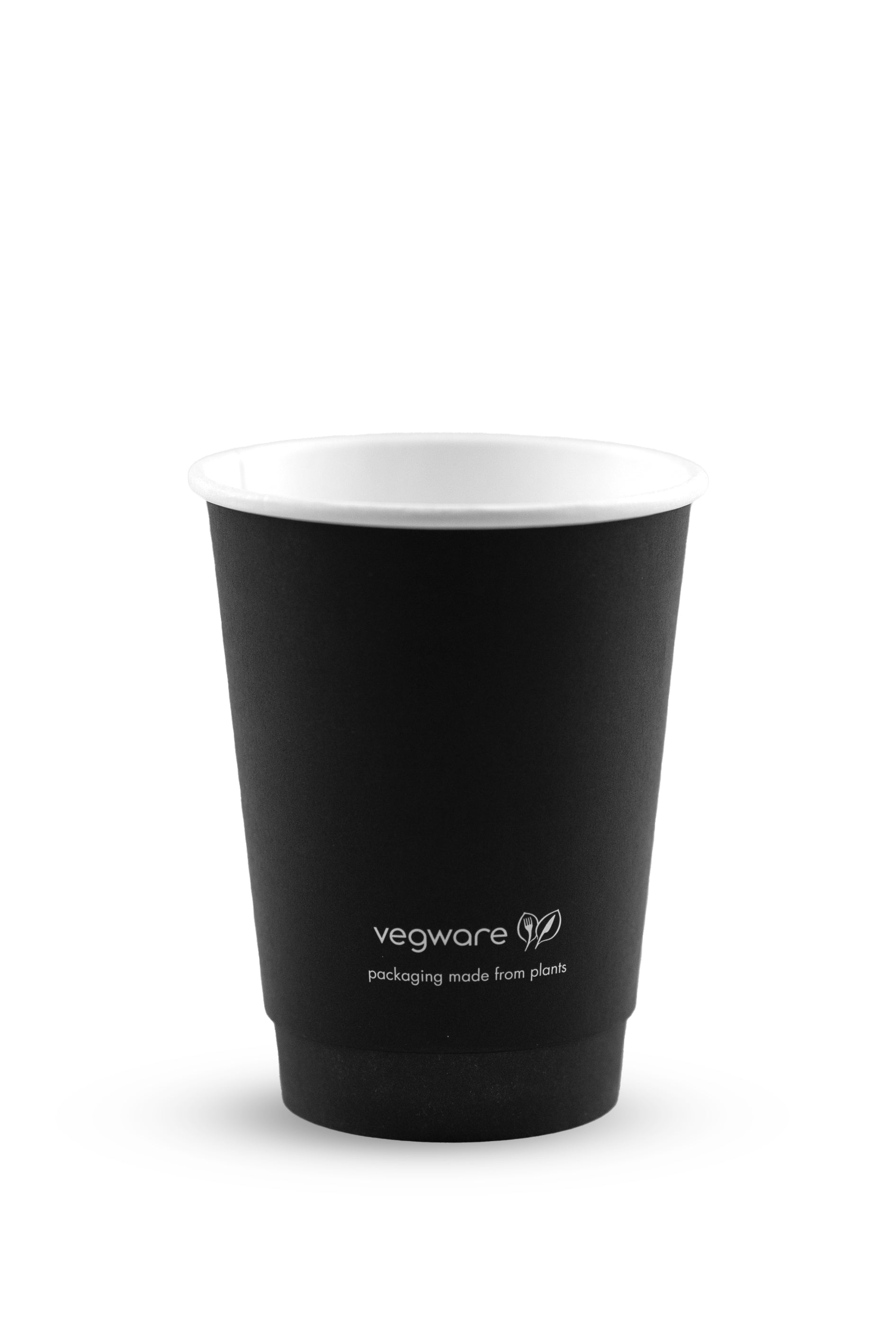 Coffee Cup 12oz Black Vegware Double Wall